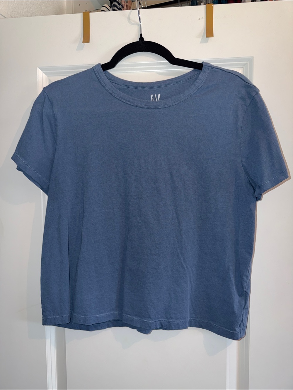 L Tall GAP Short Sleeve Crewneck Tee - Dusty Blue